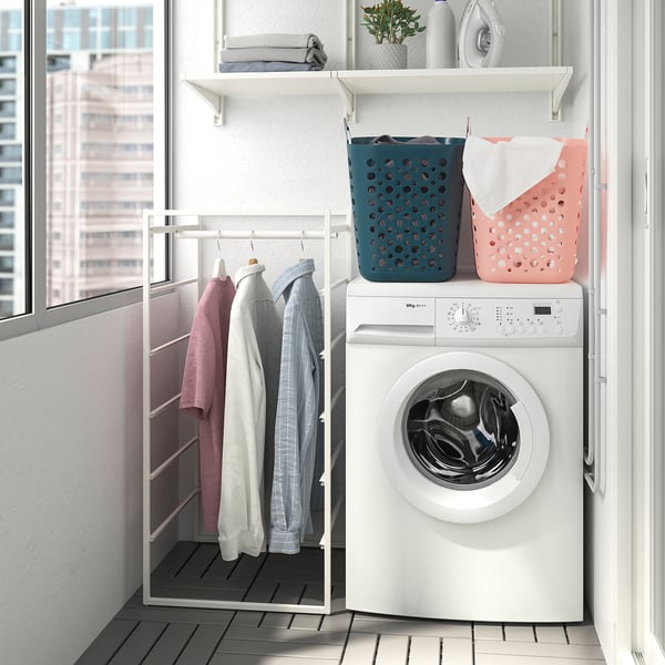 SLIBB Flexible laundry basket, pink, 24 l - IKEA