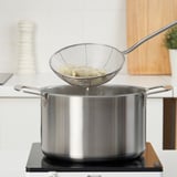 SLITSTARK Strainer, stainless steel/walnut