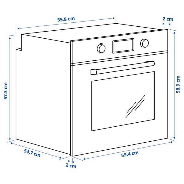 SMAKSAK Forced air oven, stainless steel
