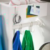 SMÅSTAD Wardrobe with pull-out unit, white birch/with clothing rod, 60x57x196 cm