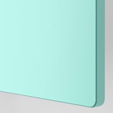 SMÅSTAD Wardrobe with pull-out unit, white pale turquoise/with storage bench, 150x57x196 cm