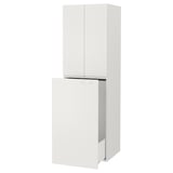 SMÅSTAD Wardrobe with pull-out unit, white white/with clothing rod, 60x57x196 cm