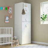 SMÅSTAD Wardrobe with pull-out unit, white white/with clothing rod, 60x57x196 cm