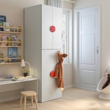 SMÅSTAD Wardrobe with pull-out unit, white white/with clothing rod, 60x57x196 cm