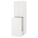 SMÅSTAD Wardrobe with pull-out unit, white with frame/with clothing rod, 60x57x196 cm