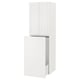 SMÅSTAD Wardrobe with pull-out unit, white with frame/with clothing rod, 60x57x196 cm