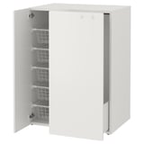 SMÅSTAD Wardrobe with pull-out unit, white, 80x57x108 cm