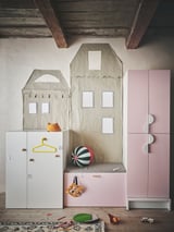 SMÅSTAD Wardrobe with pull-out unit, white, 80x57x108 cm
