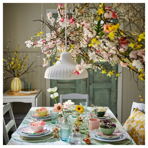 SMÖRFISK Mug, light green/pink, 34 cl