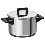 SNITSIG Pot with lid, stainless steel, 3 l