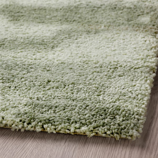 SÖNDERÖD Rug, high pile, light grey-green, 170x240 cm