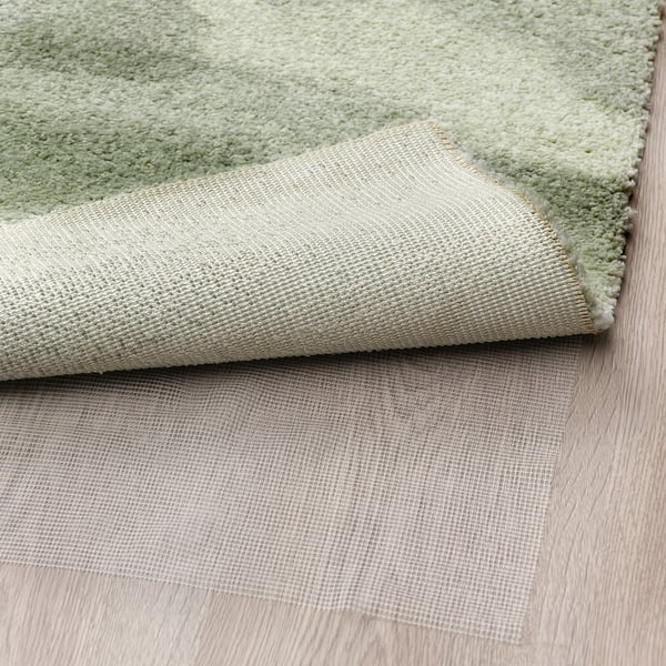 SÖNDERÖD Rug, high pile, light grey-green, 170x240 cm