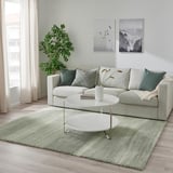 SÖNDERÖD Rug, high pile, light grey-green, 170x240 cm