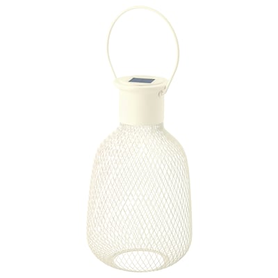 SOLVINDEN LED solar-powered lantern, outdoor/mesh white, 29 cm