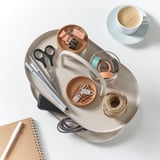 SOMMARÖGA Serving stand, two tiers, light grey-beige