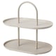 SOMMARÖGA Serving stand, two tiers, light grey-beige