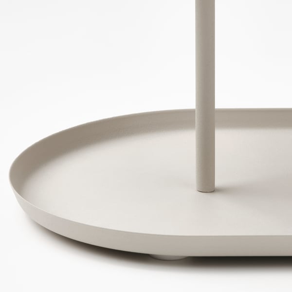 SOMMARÖGA Serving stand, two tiers, light grey-beige