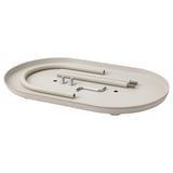SOMMARÖGA Serving stand, two tiers, light grey-beige