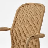STIGBYGEL Swivel chair with armrests, brown/black
