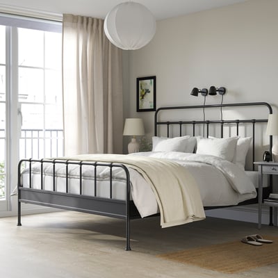 STJÄRNÖ Bed frame, anthracite, 180x200 cm