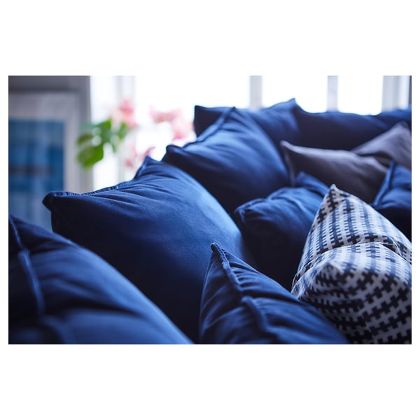 Stockholm 2017 Three Seat Sofa Sandbacka Dark Blue Ikea