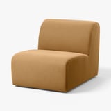Single-STOCKHOLM 2025 chair: brown, velvet, curved, contemporary design.