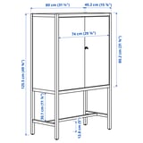 STOCKHOLM 2025 Cabinet with 2 doors, oak veneer, 80x40x126 cm