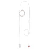 STRÅLA Cord set, white, 4 m