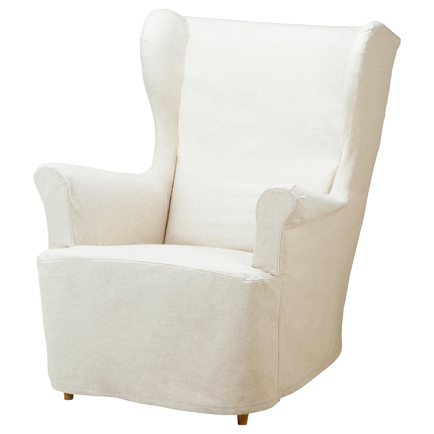 STRANDMON Cover for armchair beige IKEA