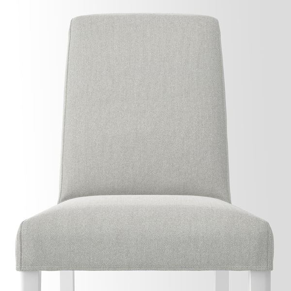 STRANDTORP / BERGMUND Table and 6 chairs, white/Orrsta light grey, 150/205/260 cm