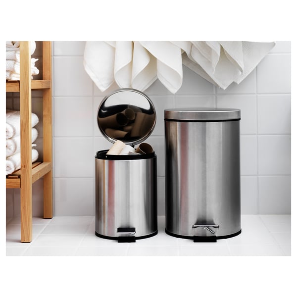 STRAPATS Pedal bin, stainless steel, 5 l