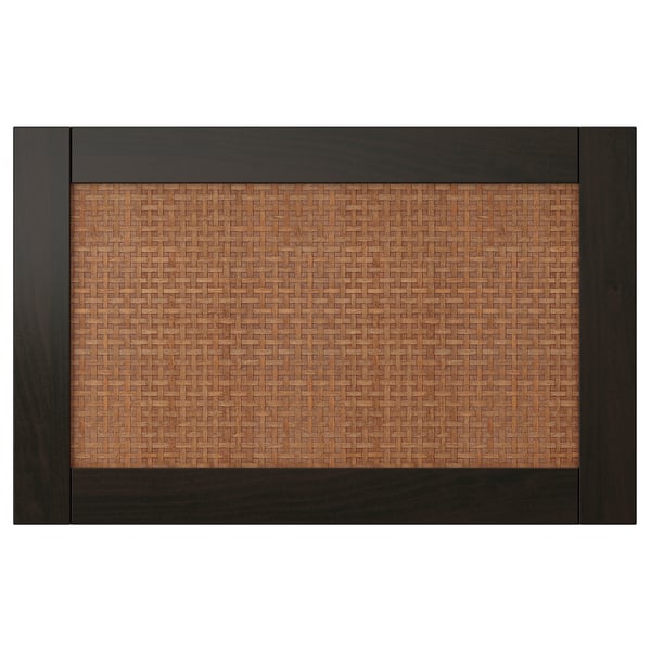 STUDSVIKEN Door/drawer front, dark brown/woven poplar, 60x38 cm