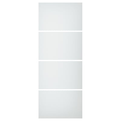 SVARTISDAL 4 panels for sliding door frame, white paper effect, 75x201 cm