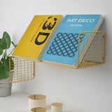SVENSHULT Wall shelf, gold-colour, 60x20 cm