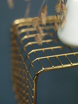 SVENSHULT Wall shelf, gold-colour, 60x20 cm