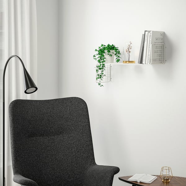 SVENSHULT Wall shelf, white, 60x20 cm