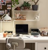 SVENSHULT Wall shelf, white, 60x20 cm