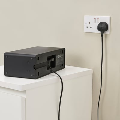 SYMFONISK Power supply cord, textile/black, 3.5 m