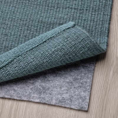 TIDTABELL Rug, flatwoven, grey-blue, 133x195 cm