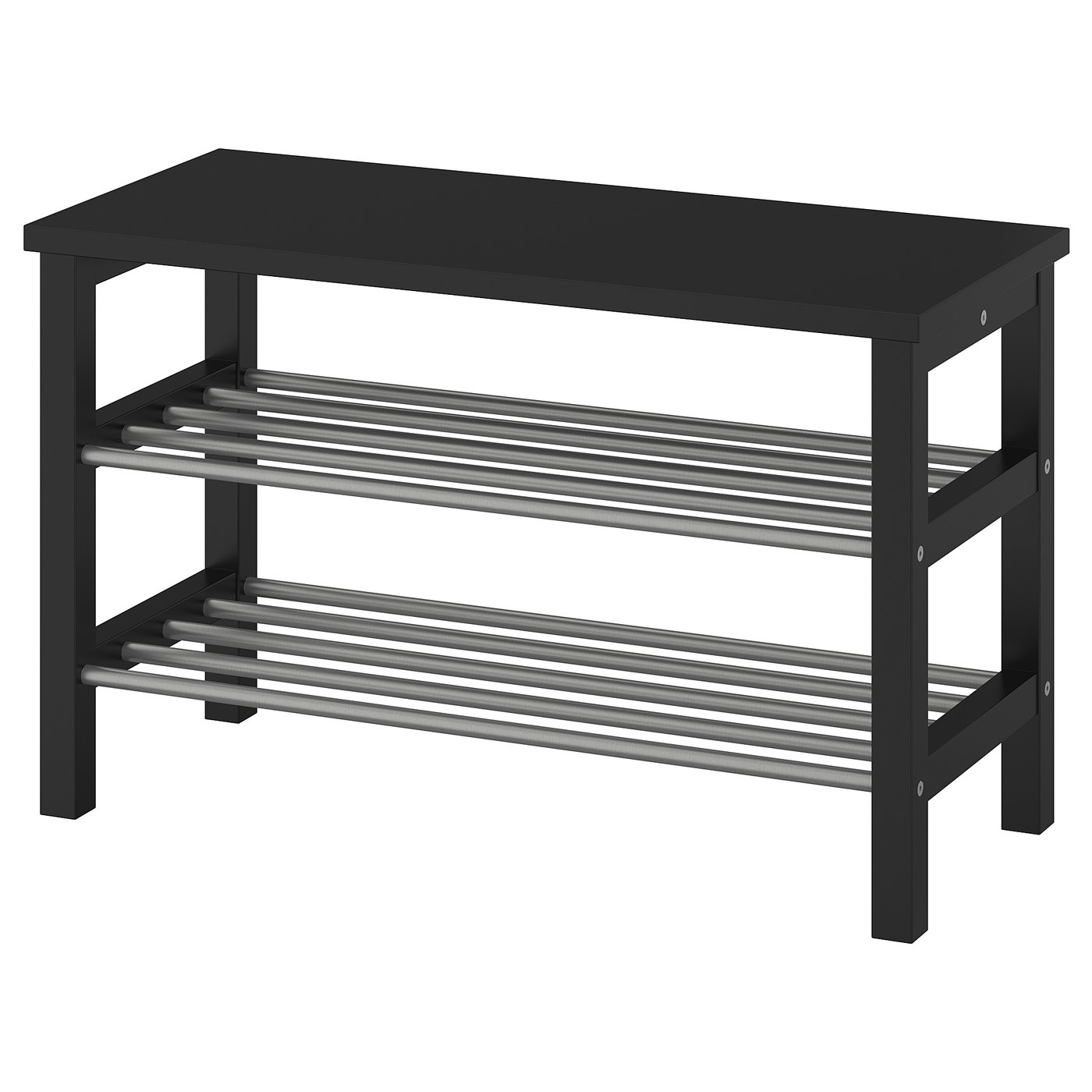 TJUSIG bench with shoe storage, black, 81x34x50 cm IKEA Malaysia