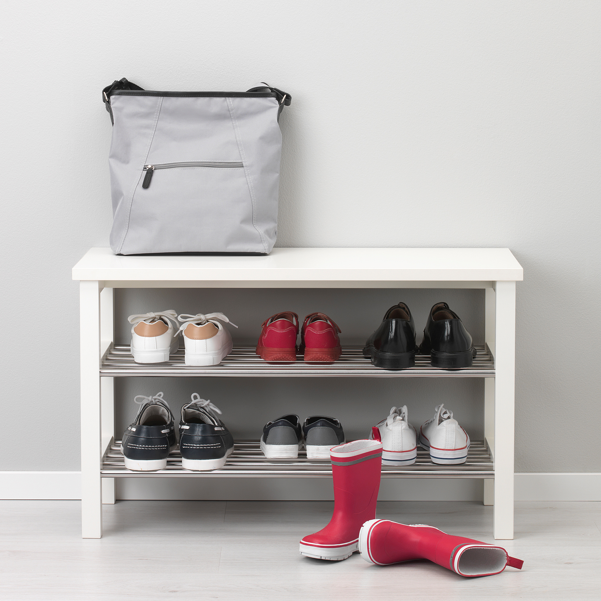 Ikea Tjusig Bench With Shoe Storage TJUSIG Bench with shoe storage, white, 81x50 cm - IKEA