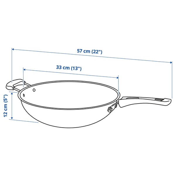 TOLERANT Wok, black, 33 cm