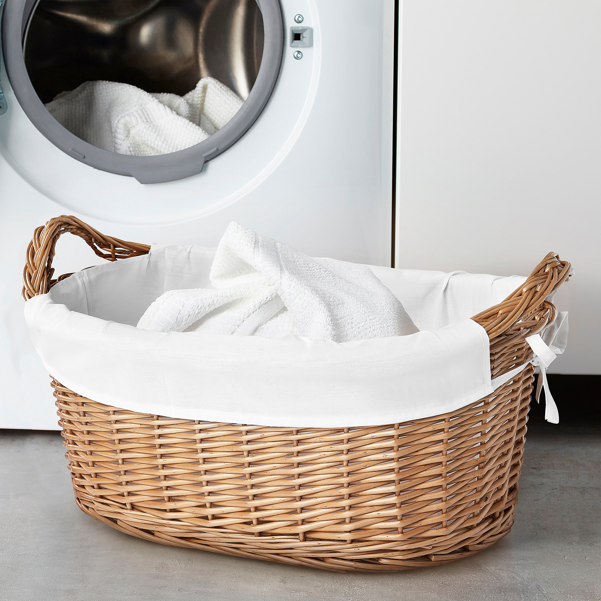 TOLKNING Laundry basket, handmade Willow, 40 l