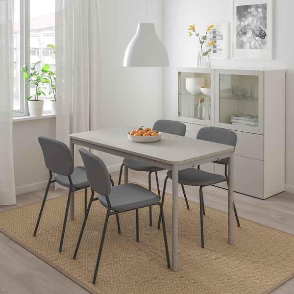 TOMMARYD Table, light grey, 130x70 cm