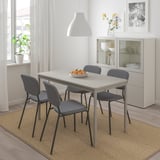 TOMMARYD Table, light grey, 130x70 cm