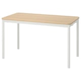 TOMMARYD Table, white stained oak veneer/white, 130x70 cm