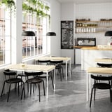 TOMMARYD Table, white stained oak veneer/white, 130x70 cm