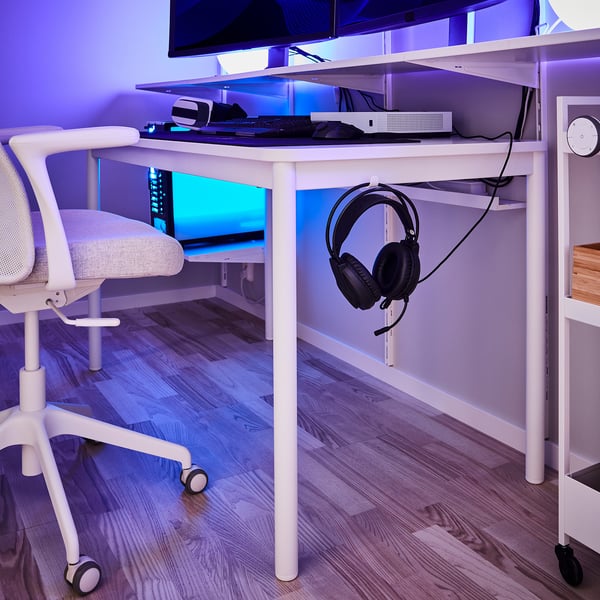 TOMMARYD Table, white, 130x70 cm