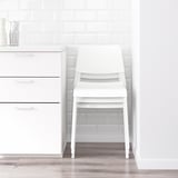 TOMMARYD / TEODORES Table and 4 chairs, oak white/white, 130x70 cm