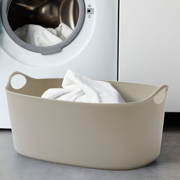 TORKIS Flexi laundry basket, in-/outdoor, beige, 35 l